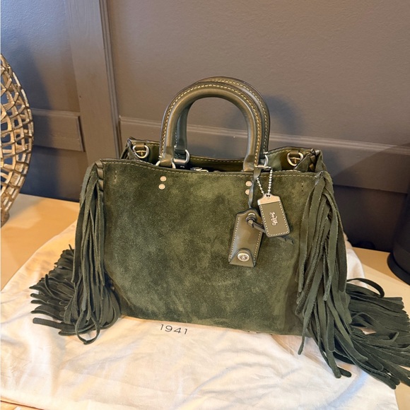 Coach Handbags - Coach Rogue 25 Whiplash Fringe Suede Bag | 1941 Collection | Olive Green